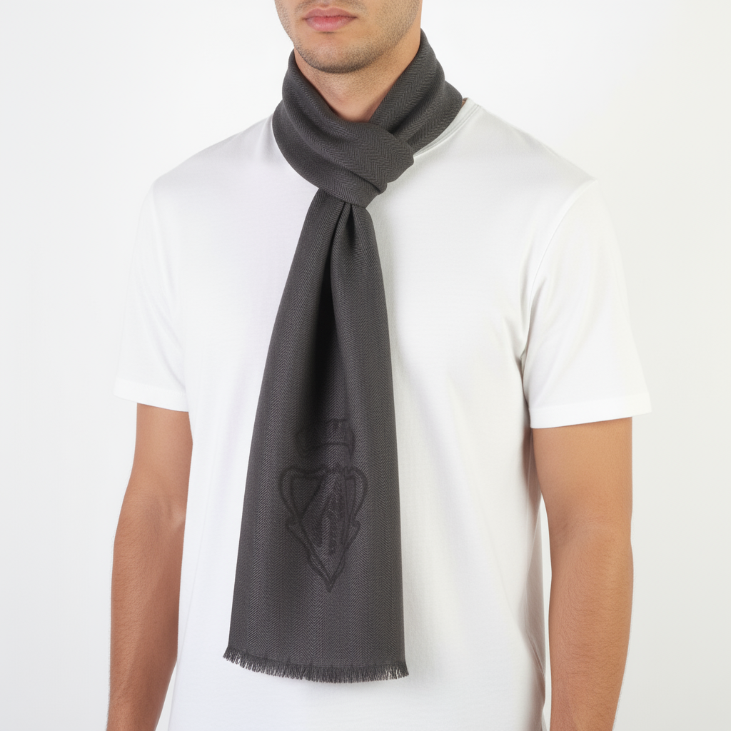 GUCCI – Wool Scarf – Brown 100% Wool –