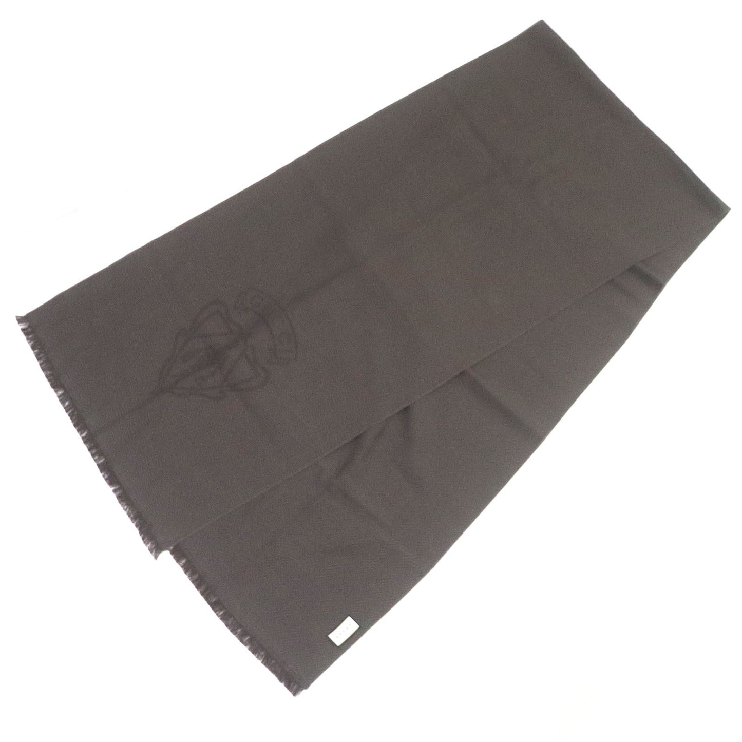 GUCCI – Wool Scarf – Brown 100% Wool –