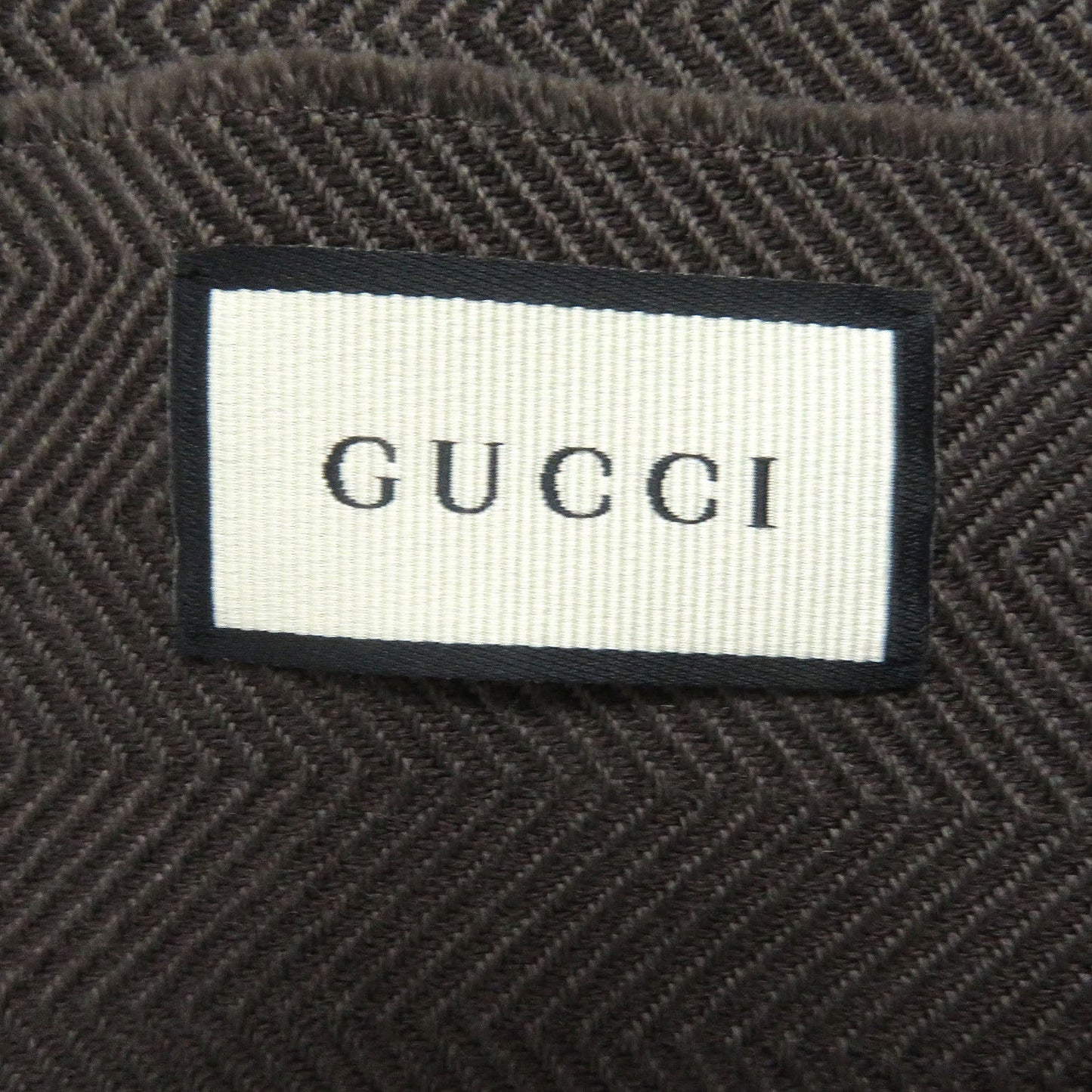 GUCCI – Wool Scarf – Brown 100% Wool –