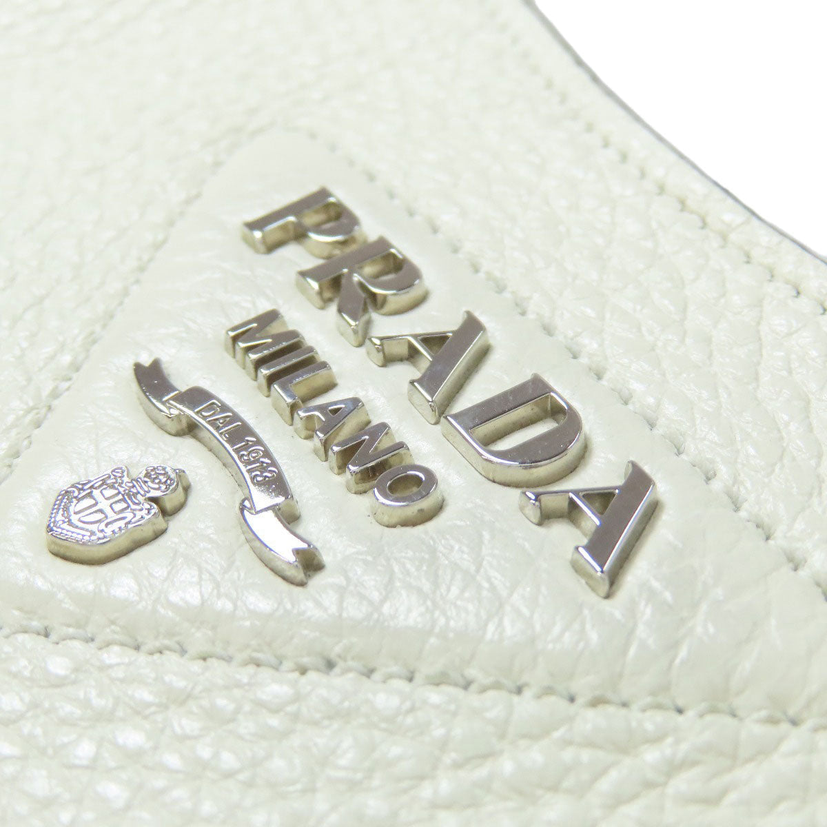 PRADA – Leather Shoulder Bag “Bianco N” – White – 2WAY – 2000s – 100% Authentic ✨Excellent Pre-Owned Condition