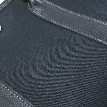 HERMÈS Garden Party TPM – Black Towar Officche Leather – Silver-Tone Metal – 100% Authentic ✨Very Good Condition Pre-Owned