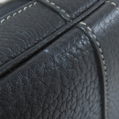 HERMÈS Garden Party TPM – Black Towar Officche Leather – Silver-Tone Metal – 100% Authentic ✨Very Good Condition Pre-Owned