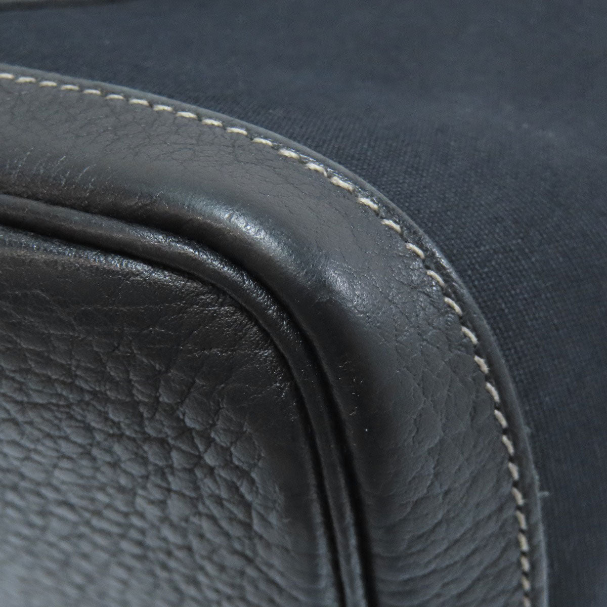 HERMÈS Garden Party TPM – Black Towar Officche Leather – Silver-Tone Metal – 100% Authentic ✨Very Good Condition Pre-Owned