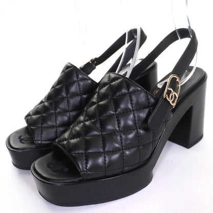 CHANEL Sandals – Black Leather – Size 37 – Collection 24P – 100% Authentic ✨Excellent, Near New Pre-Owned