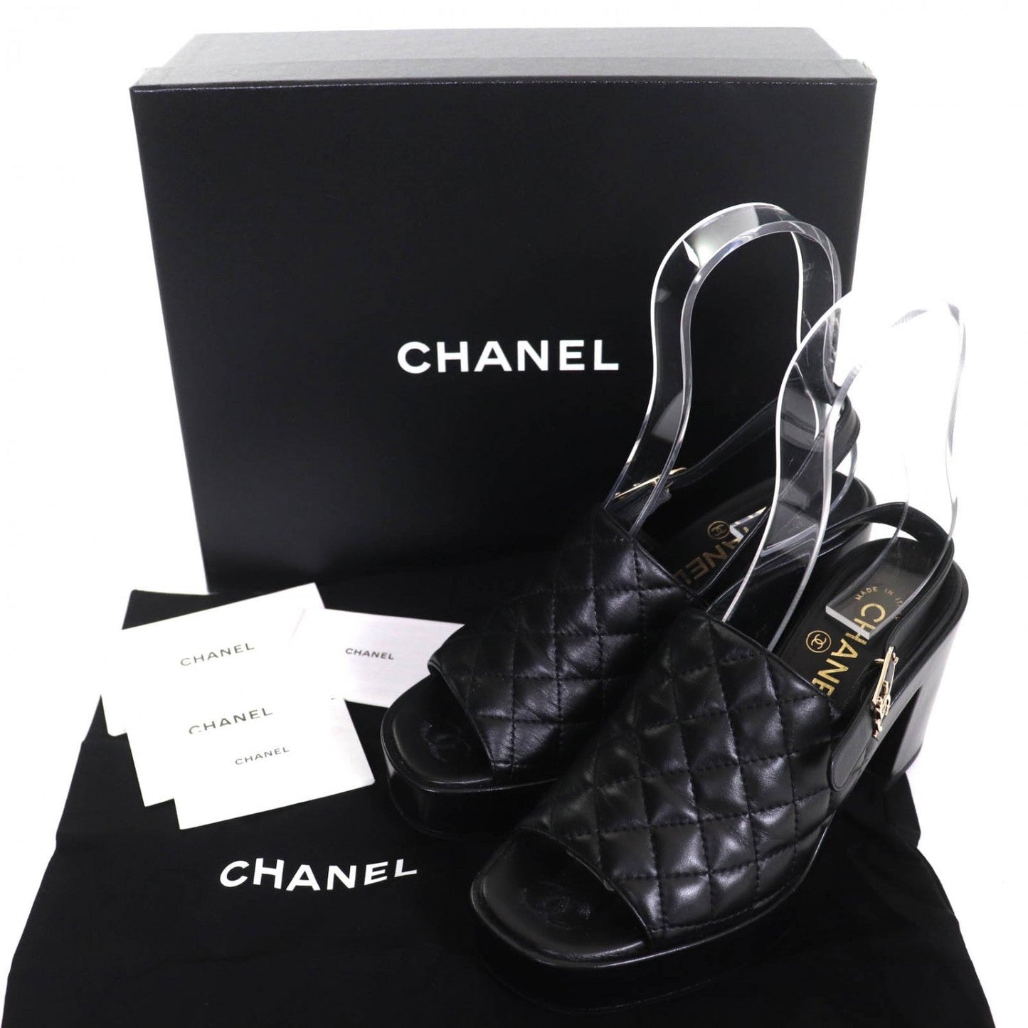 CHANEL Sandals – Black Leather – Size 37 – Collection 24P – 100% Authentic ✨Excellent, Near New Pre-Owned