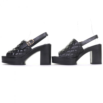 CHANEL Sandals – Black Leather – Size 37 – Collection 24P – 100% Authentic ✨Excellent, Near New Pre-Owned