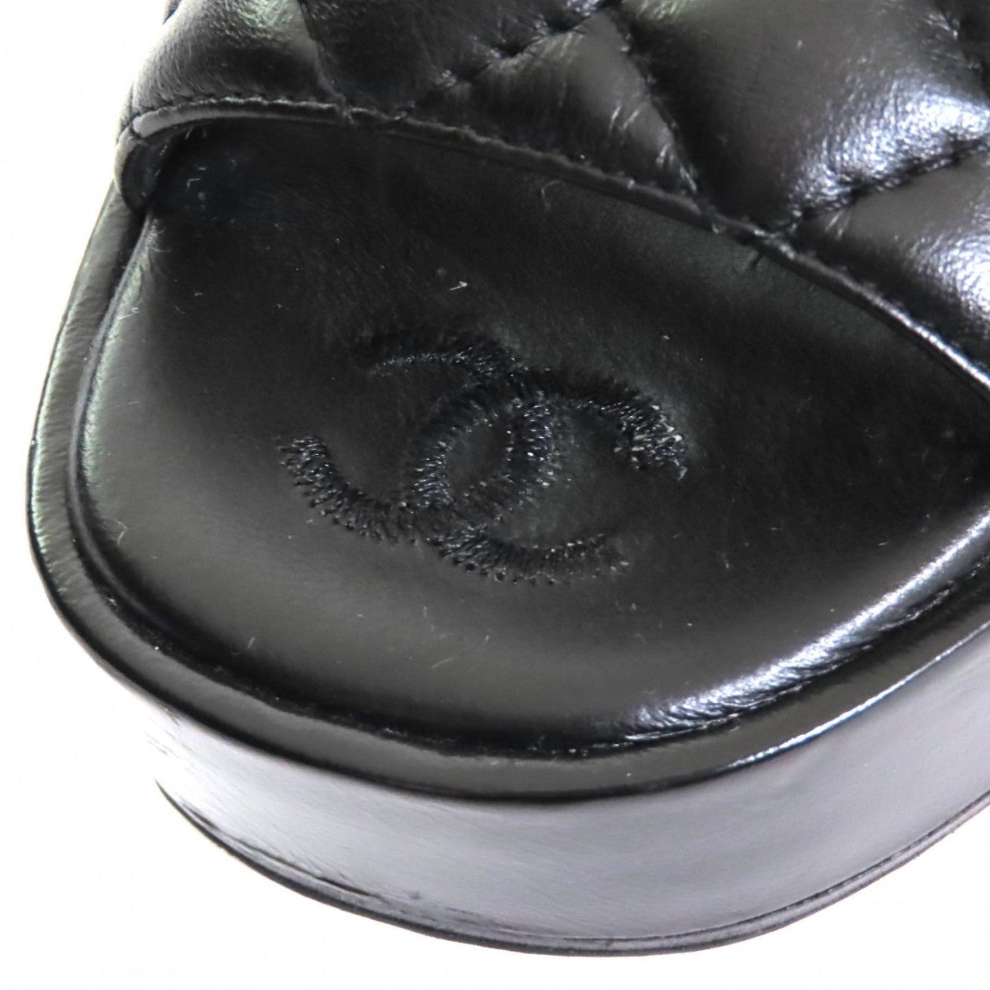 CHANEL Sandals – Black Leather – Size 37 – Collection 24P – 100% Authentic ✨Excellent, Near New Pre-Owned