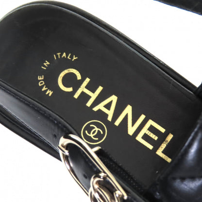 CHANEL Sandals – Black Leather – Size 37 – Collection 24P – 100% Authentic ✨Excellent, Near New Pre-Owned
