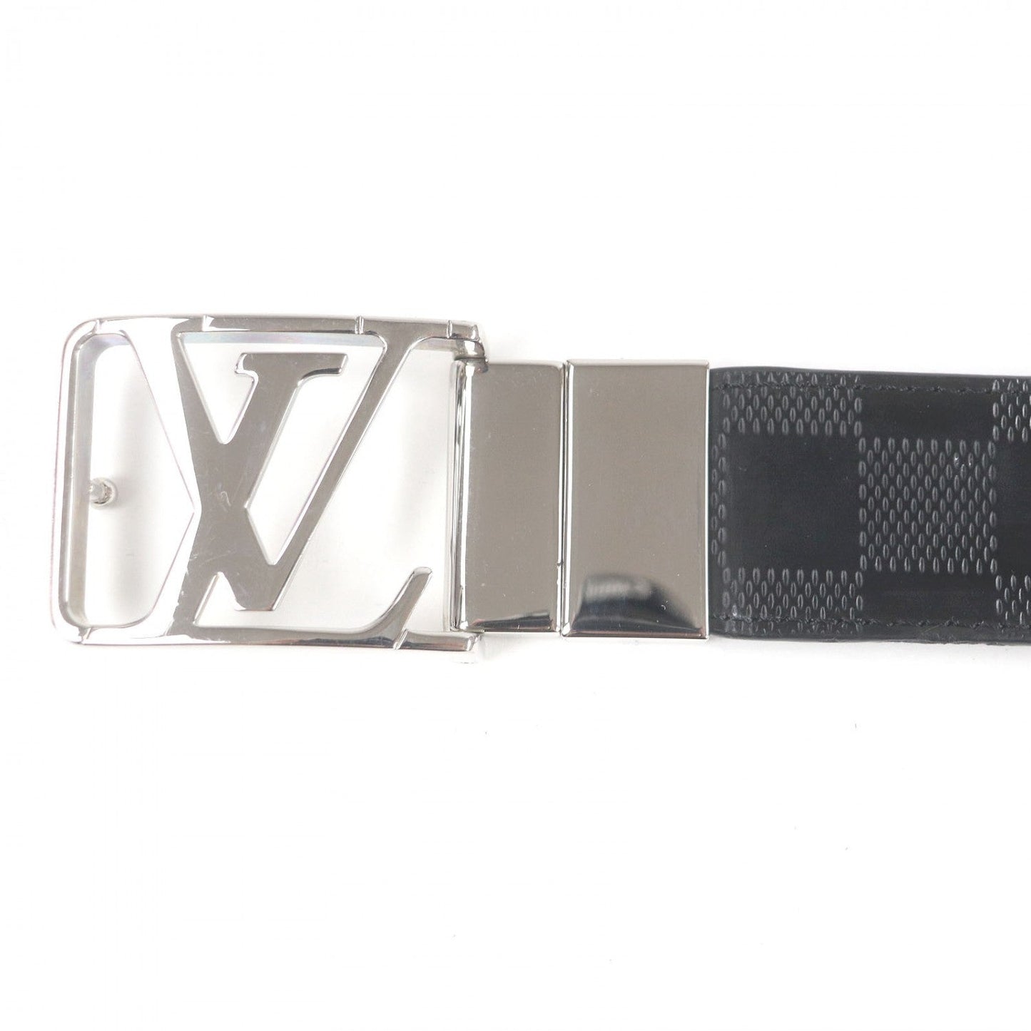 LOUIS VUITTON Belt – Sunture Damier Infini Black & Brown Leather – Size 95/38 – 100% Authentic ✨Excellent Pre-Owned Condition