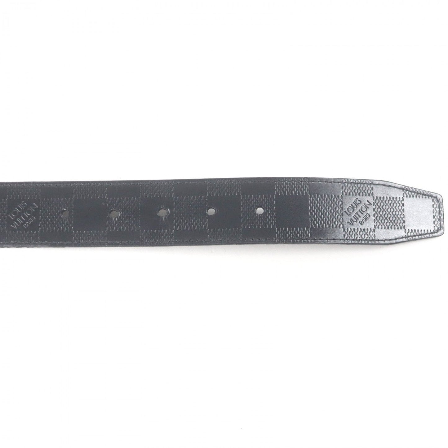 LOUIS VUITTON Belt – Sunture Damier Infini Black & Brown Leather – Size 95/38 – 100% Authentic ✨Excellent Pre-Owned Condition