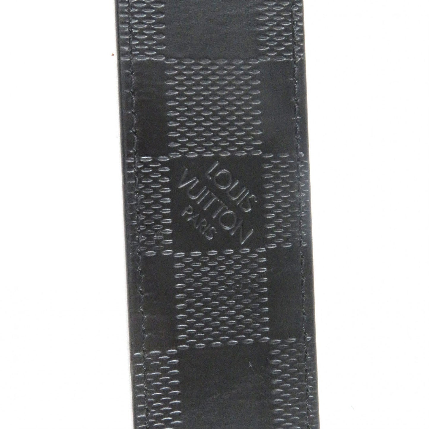 LOUIS VUITTON Belt – Sunture Damier Infini Black & Brown Leather – Size 95/38 – 100% Authentic ✨Excellent Pre-Owned Condition