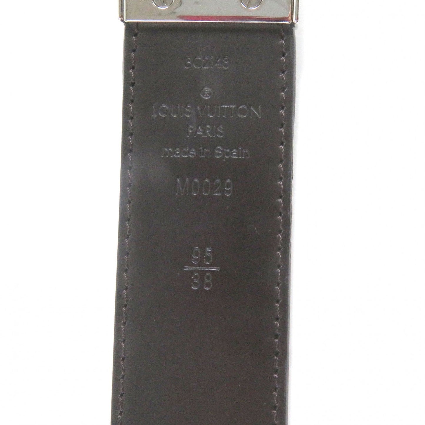LOUIS VUITTON Belt – Sunture Damier Infini Black & Brown Leather – Size 95/38 – 100% Authentic ✨Excellent Pre-Owned Condition
