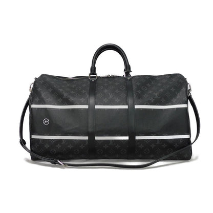 LOUIS VUITTON Keepall Bandoulière 55 Monogram Eclipse Fragment Circle Thunder by Hiroshi Fujiwara 100% Authentic ✨Excellent Pre-owned Condition