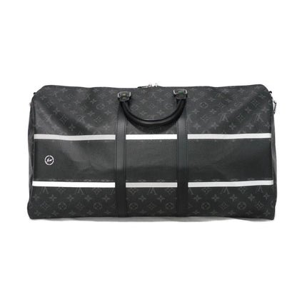 LOUIS VUITTON Keepall Bandoulière 55 Monogram Eclipse Fragment Circle Thunder by Hiroshi Fujiwara 100% Authentic ✨Excellent Pre-owned Condition