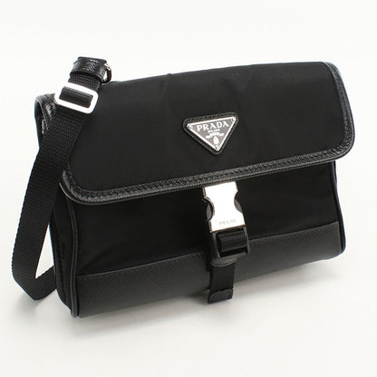 PRADA Diagonal Shoulder Bag – Nylon & Saffiano Leather – Black – Men’s – 100% Authentic Pre-Owned✨ Excellent Pre-Owned Condition no