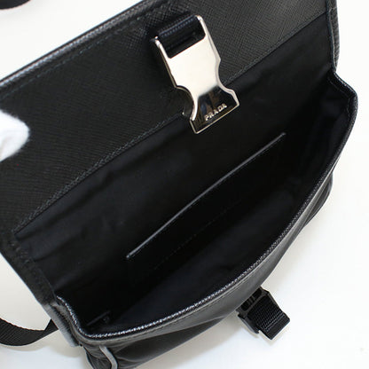 PRADA Diagonal Shoulder Bag – Nylon & Saffiano Leather – Black – Men’s – 100% Authentic Pre-Owned✨ Excellent Pre-Owned Condition no