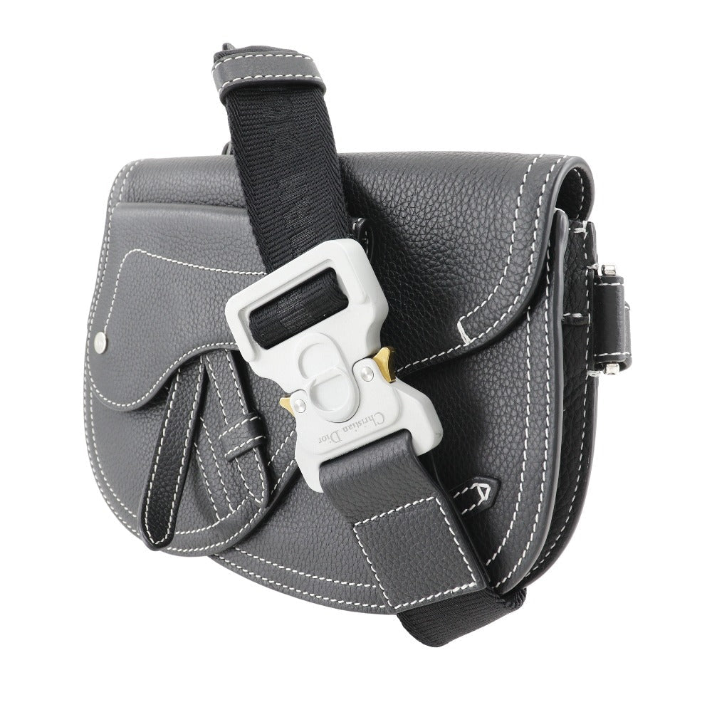 Dior Saddle Sling Bag Black Calfskin Men’s Crossbody 100% Authentic ✨Excellent Pre-Owned Condition