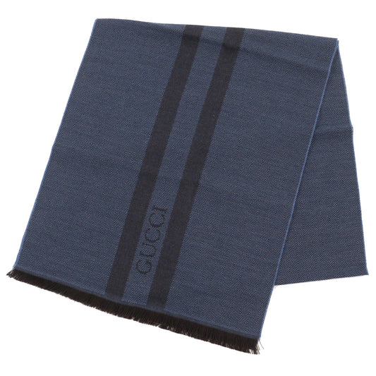 Gucci Scarf wool Navy mens 100% Authentic ✨Excellent Pre Owned Hardly Used