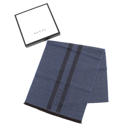 Gucci Scarf wool Navy mens 100% Authentic ✨Excellent Pre Owned Hardly Used