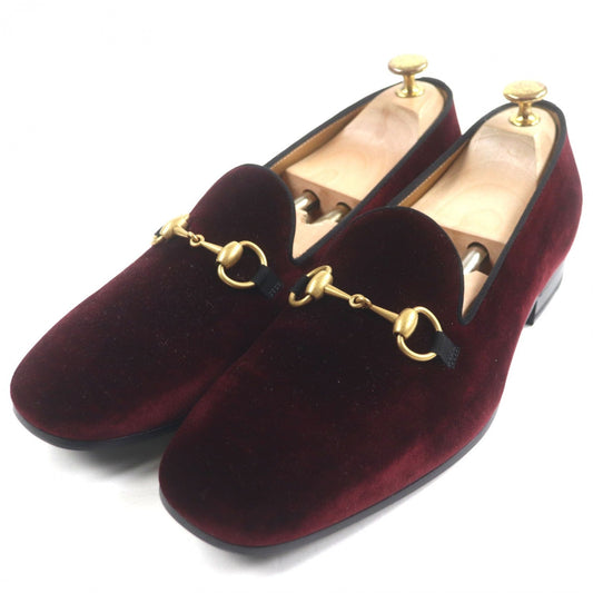 GUCCI size 8.5 Men’s Loafers Velour Bordeaux Made in Italy – 100% Authentic ✨ Unused / Store Display