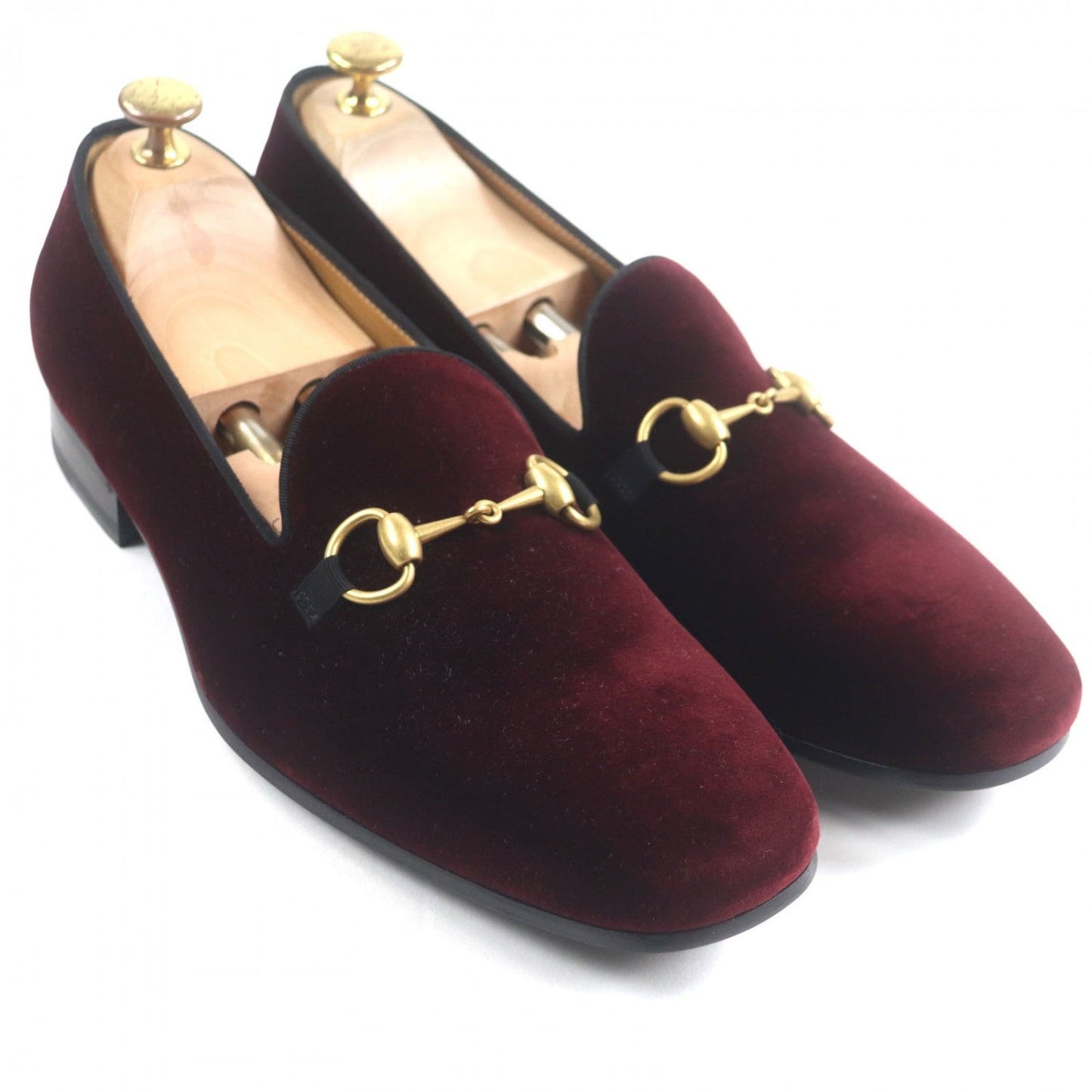 GUCCI size 8.5 Men’s Loafers Velour Bordeaux Made in Italy – 100% Authentic ✨ Unused / Store Display