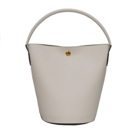 Longchamp – Epurée S Bucket Bag – Cuir d’Ursie – Blanc Russian Embossed Leather – 100% Authentic ✨Excellent Pre-Owned Condition