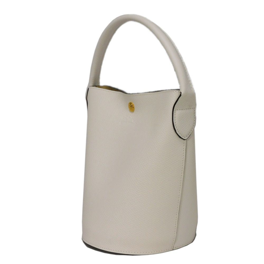 Longchamp – Epurée S Bucket Bag – Cuir d’Ursie – Blanc Russian Embossed Leather – 100% Authentic ✨Excellent Pre-Owned Condition