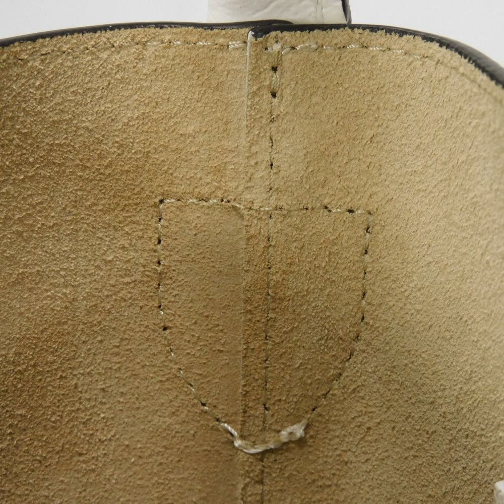 Longchamp – Epurée S Bucket Bag – Cuir d’Ursie – Blanc Russian Embossed Leather – 100% Authentic ✨Excellent Pre-Owned Condition