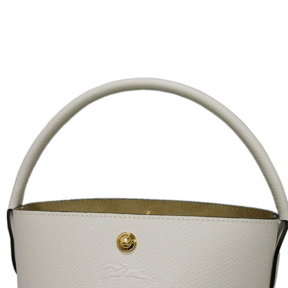 Longchamp – Epurée S Bucket Bag – Cuir d’Ursie – Blanc Russian Embossed Leather – 100% Authentic ✨Excellent Pre-Owned Condition