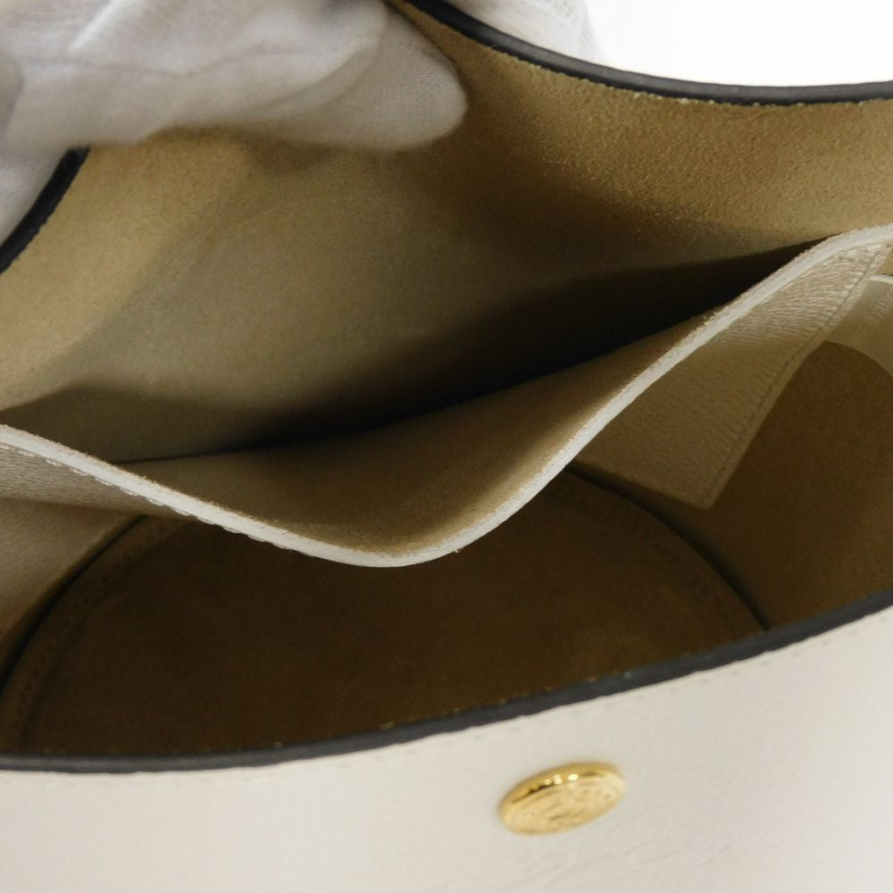 Longchamp – Epurée S Bucket Bag – Cuir d’Ursie – Blanc Russian Embossed Leather – 100% Authentic ✨Excellent Pre-Owned Condition