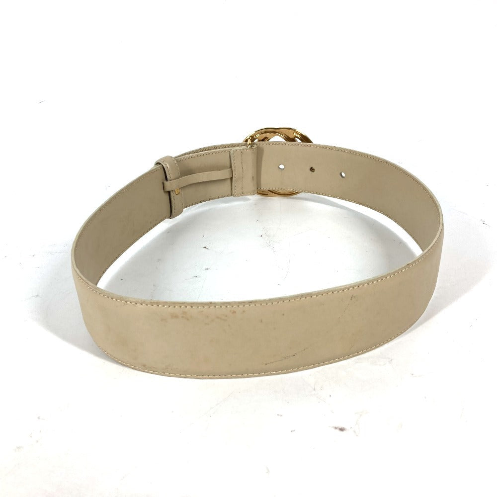 GUCCI – GG Logo Belt Beige Leather – Women’s Size 65 – 100% Authentic ✨Very Good Pre-Owned Condition