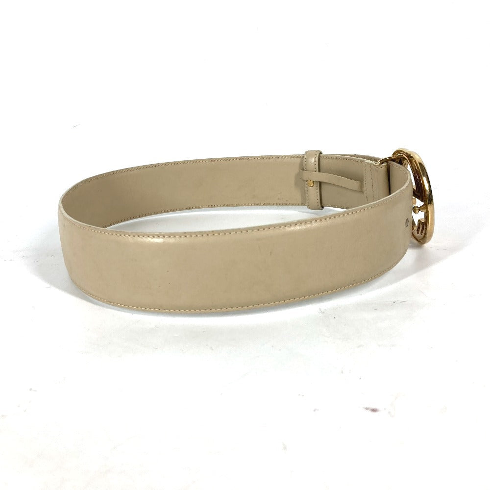 GUCCI – GG Logo Belt Beige Leather – Women’s Size 65 – 100% Authentic ✨Very Good Pre-Owned Condition