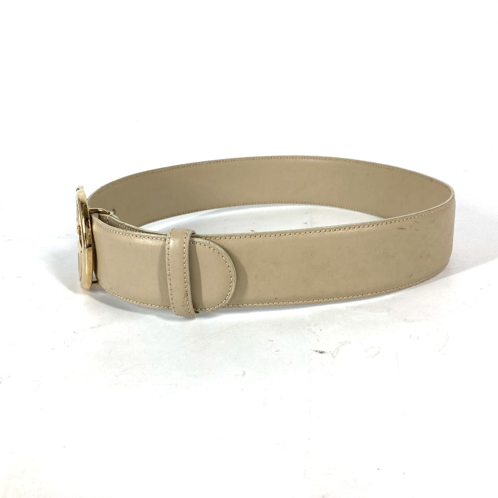 GUCCI – GG Logo Belt Beige Leather – Women’s Size 65 – 100% Authentic ✨Very Good Pre-Owned Condition
