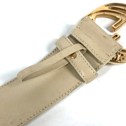 GUCCI – GG Logo Belt Beige Leather – Women’s Size 65 – 100% Authentic ✨Very Good Pre-Owned Condition