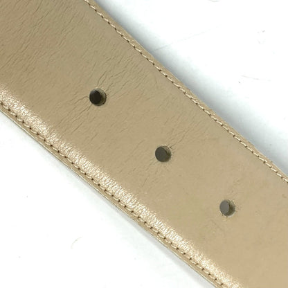 GUCCI – GG Logo Belt Beige Leather – Women’s Size 65 – 100% Authentic ✨Very Good Pre-Owned Condition