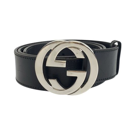 GUCCI – Leather Belt Interlocking – Black – Men’s – 100% Authentic
✨Very Good Pre-Owned Used
