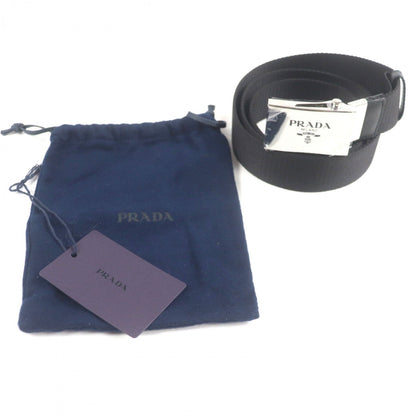 PRADA Belt Nylon & Saffiano Leather Black Men’s 95/38 100% Authentic ✨Unused Condition✨