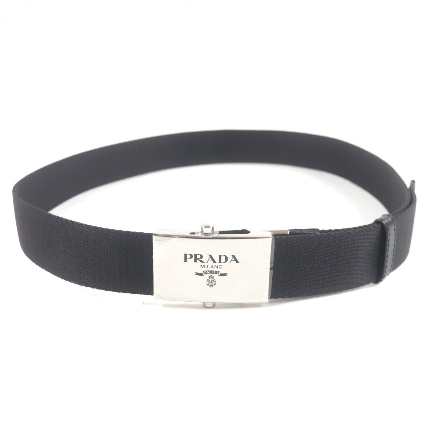 PRADA Belt Nylon & Saffiano Leather Black Men’s 95/38 100% Authentic ✨Unused Condition✨