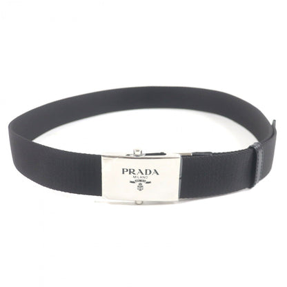 PRADA Belt Nylon & Saffiano Leather Black Men’s 95/38 100% Authentic ✨Unused Condition✨
