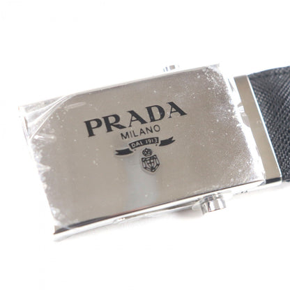 PRADA Belt Nylon & Saffiano Leather Black Men’s 95/38 100% Authentic ✨Unused Condition✨