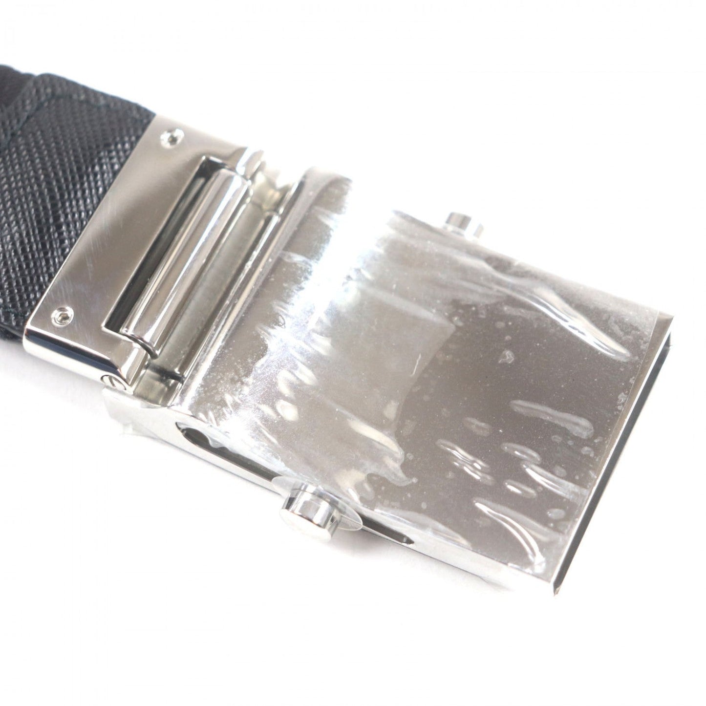PRADA Belt Nylon & Saffiano Leather Black Men’s 95/38 100% Authentic ✨Unused Condition✨