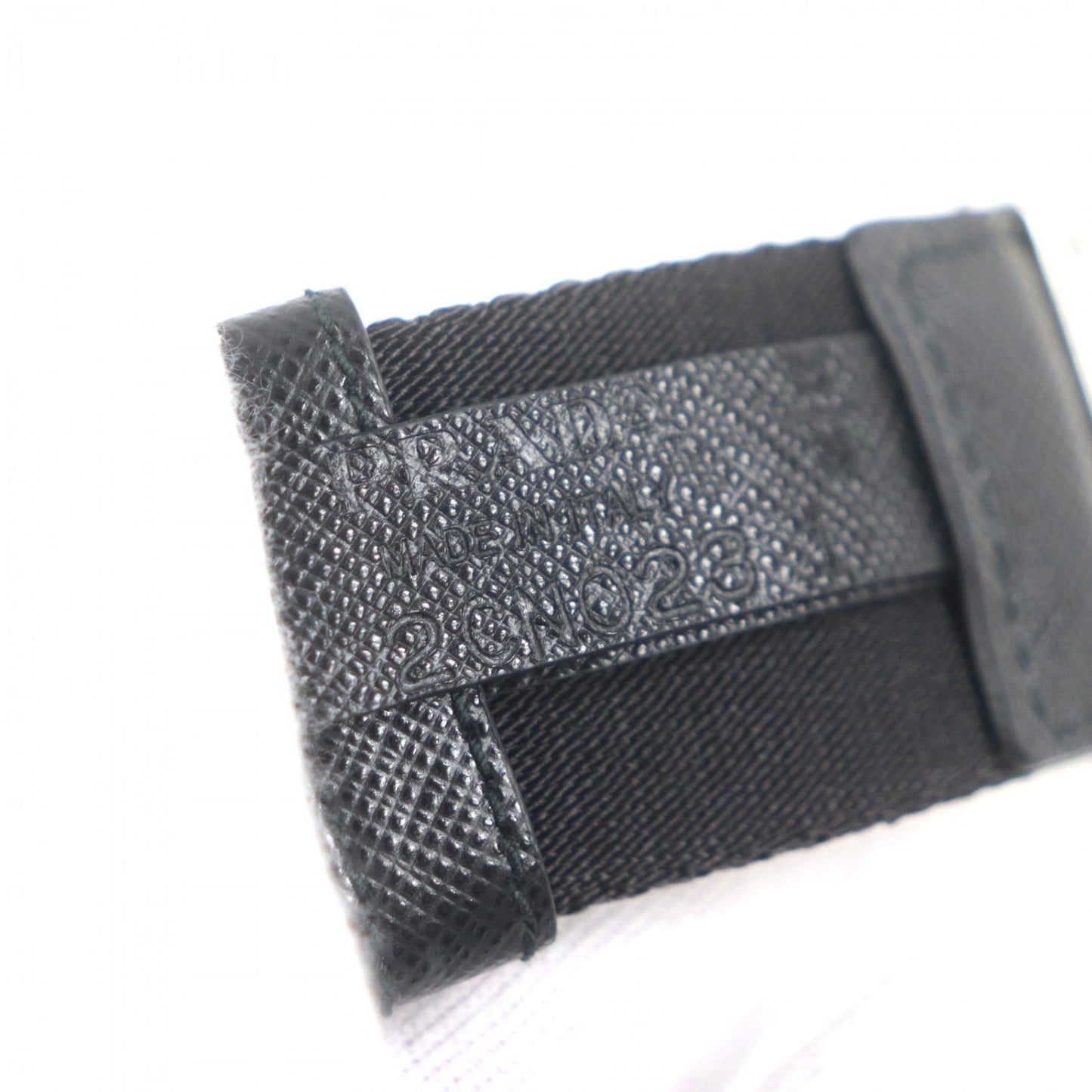 PRADA Belt Nylon & Saffiano Leather Black Men’s 95/38 100% Authentic ✨Unused Condition✨