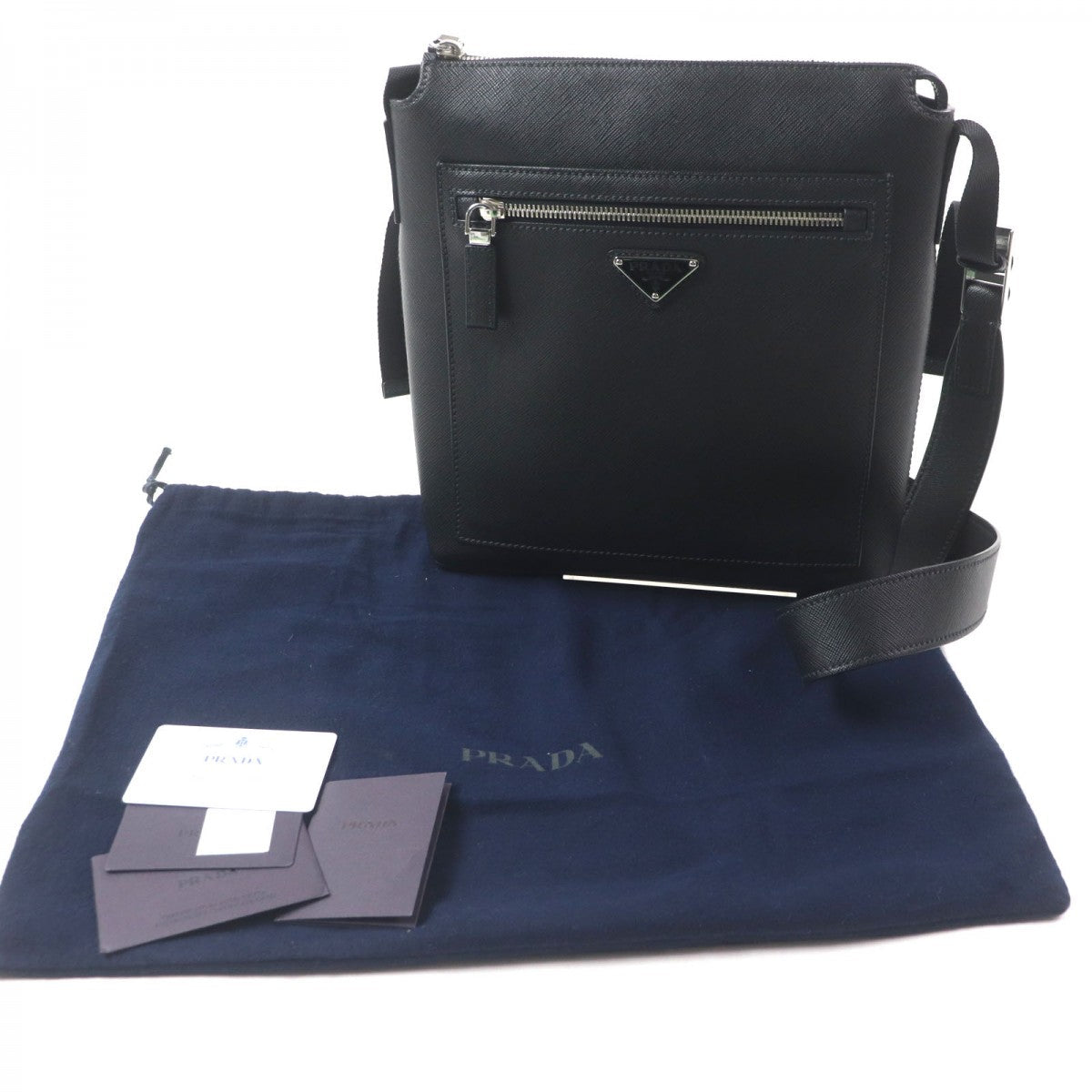 PRADA Black Saffiano Leather – Men’s – 100% Authentic Pre-Owned ✨Near Unused Condition