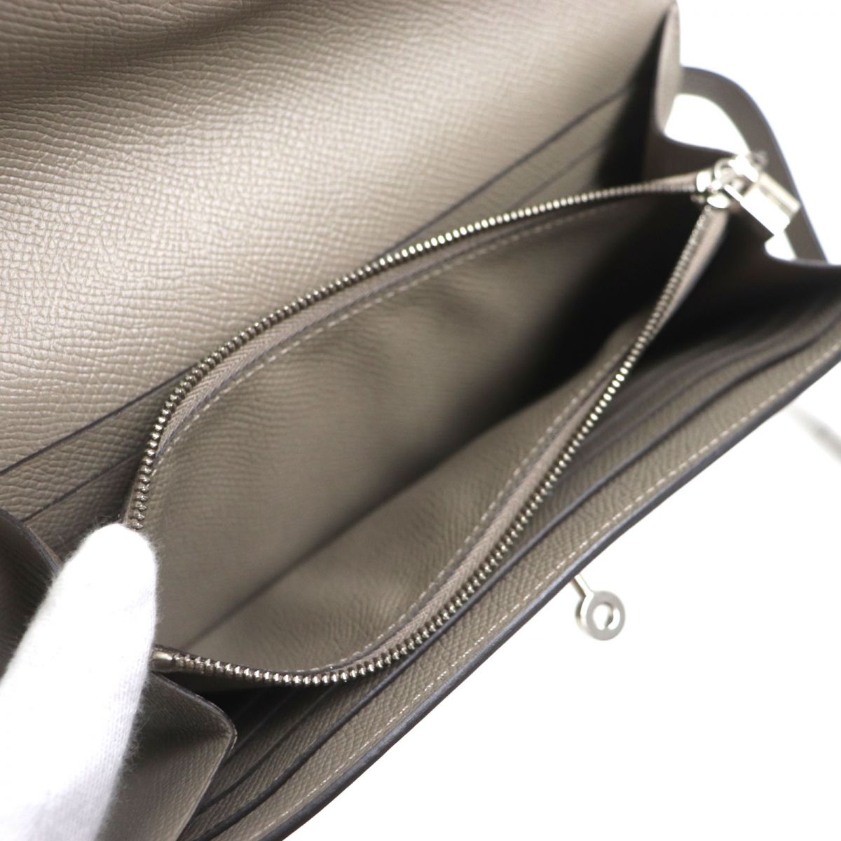 HERMÈS – Long Wallet Purse – Epsom Leather – Beige – 2018 – 100% Authentic Pre-Owned ✨Near Unused Condition