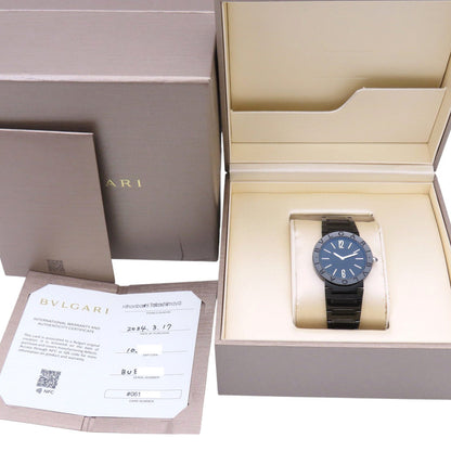 BVLGARI – BB33S Black DLC Coating – Quartz Watch – 33mm – Stainless Steel – Black Dial – 100% Authentic ✨Excellent, Near Unused Condition Pre-Owned