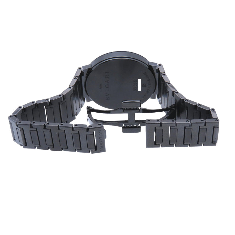 BVLGARI – BB33S Black DLC Coating – Quartz Watch – 33mm – Stainless Steel – Black Dial – 100% Authentic ✨Excellent, Near Unused Condition Pre-Owned