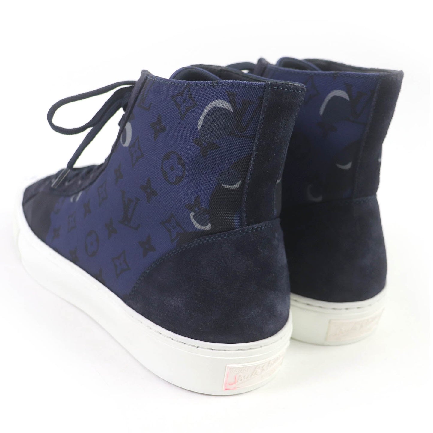 LOUIS VUITTON – High Cut Sneakers – Tattoo Line  – Navy – 2009 –100% Authentic ✨Hardly used, excellent Pre-Owned