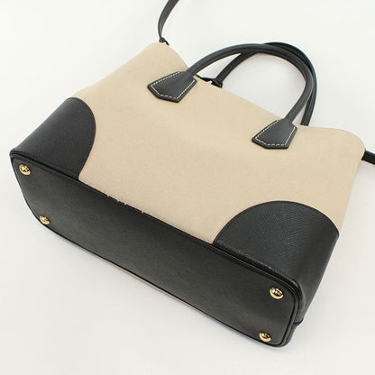 PRADA – 2-Way Canapa Tote – Beige Canvas – 2011 – 100% Authentic ✨Excellent, with light use Pre-Owned Condition