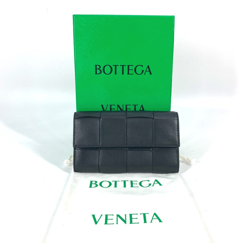 Bottega Veneta
 – Long Wallet  Maxi Intrecciato – Black Leather – 2020 – 100% Authentic ✨Excellent Pre-Owned with use Condition