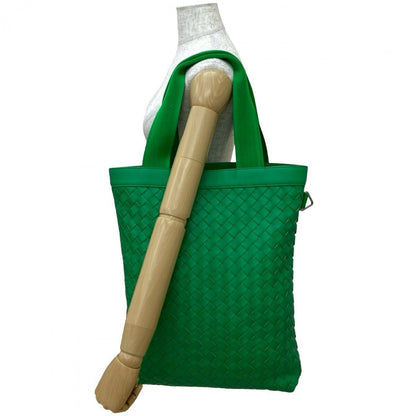Bottega Veneta The Alcotote – Maxi Intrecciato – Green Leather – 2019 – 100% Authentic ✨Very good Pre-Owned with light wear Condition